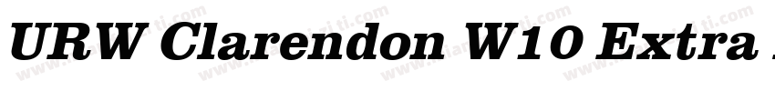URW Clarendon W10 Extra Bold字体转换